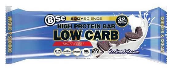 Body Science High Protein Low Carb Cookies & Cream 60G