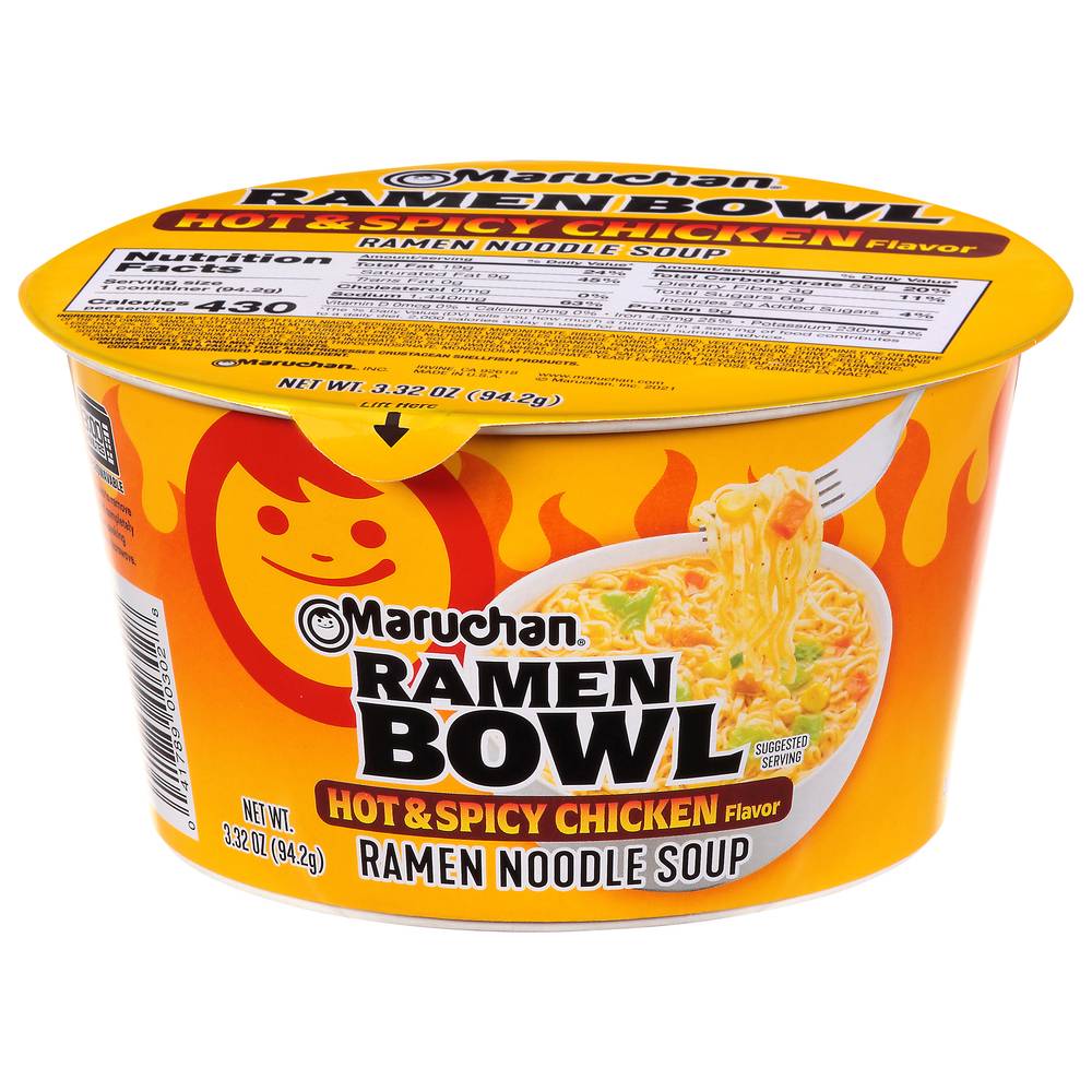 Maruchan Hot & Spicy Chicken Ramen Noodle Soup (3.32 oz)