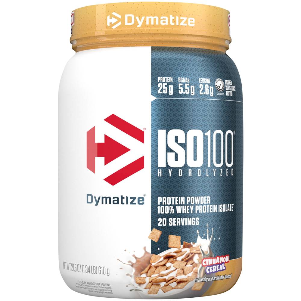 Dymatize Whey Protein Isolate (21.5 oz) (cinnamon cereal)