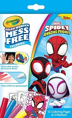 Crayola Color Wonder Spidey & His Amazing Friends Coloring Book, 12 Pages (75-2854)