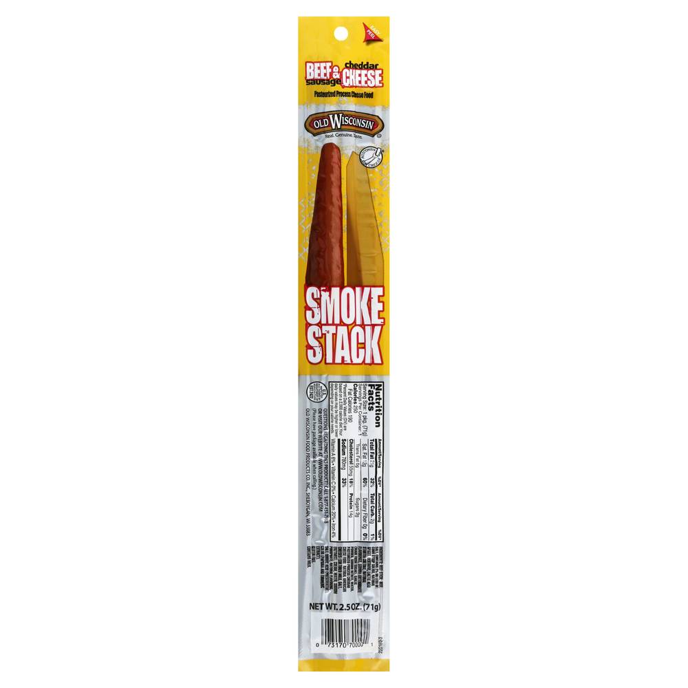 Old Wisconsin Smoke Stack Stick (beef sausage-cheddar cheese)
