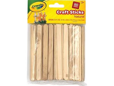 Pacon Craft Sticks, Natural, 80/Pack (PAC3675-02CRA)
