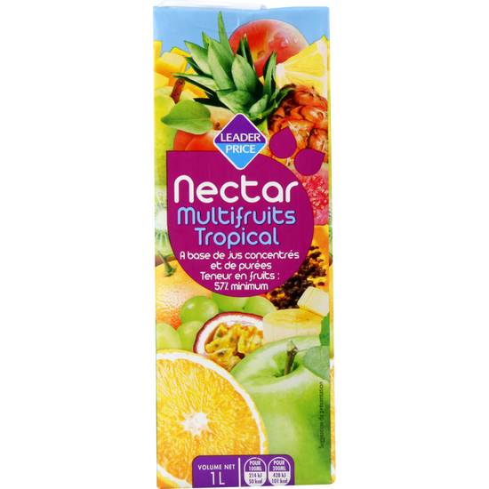 Nectar multifruits  tropical Leader price 1l