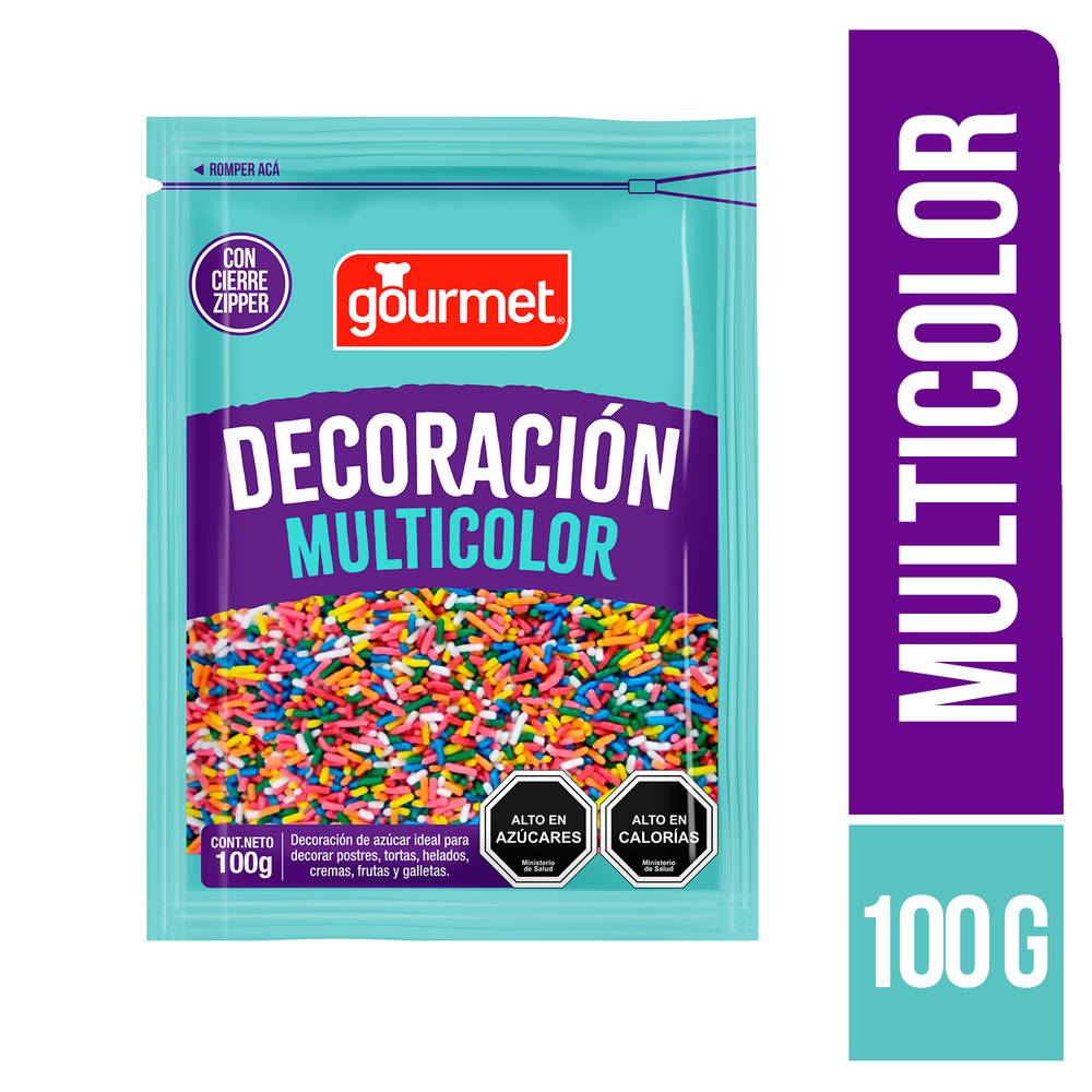 Gourmet · Decoración multicolor comestible