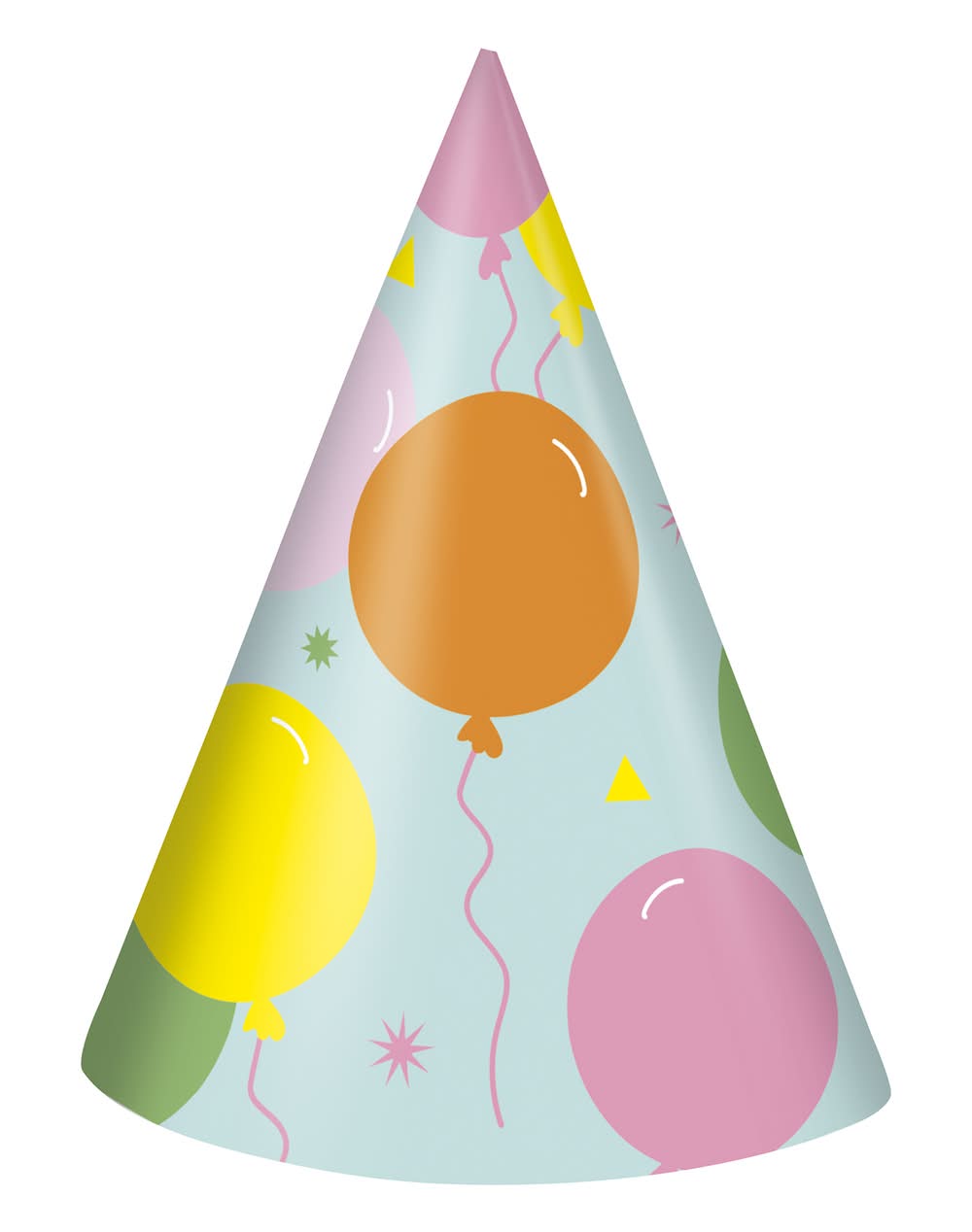 6-Count Party Hats - Balloons