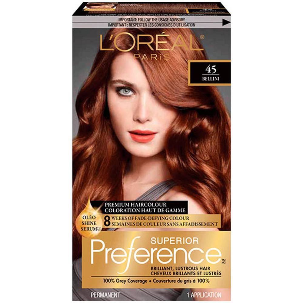 L'Oréal Superior Preference, 45 Medium Copper Brown