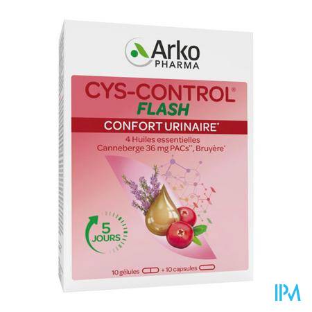 Cys Control Flash 36mg De Pac Gelule 20 Confort urinaire - Compléments alimentaires