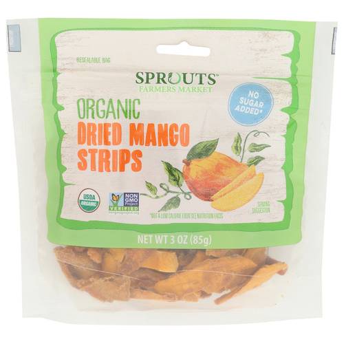 Sprouts Organic No Sugar Added Dried Mango Strips