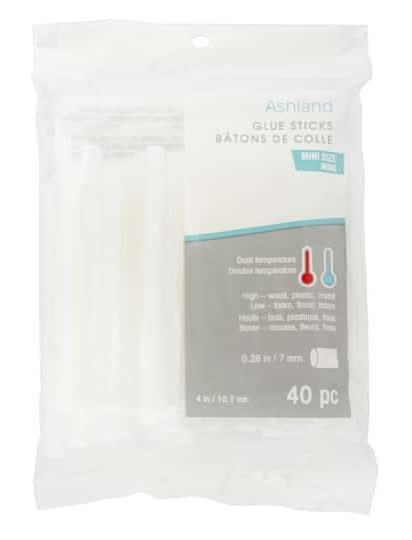 Ashland Mini Dual Temperature Glue Sticks, 4" (40 ct)