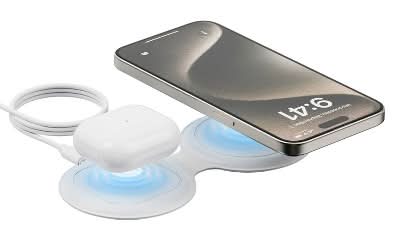 Travel Smart 2 Device Magnetic 15watt Wireless Charger