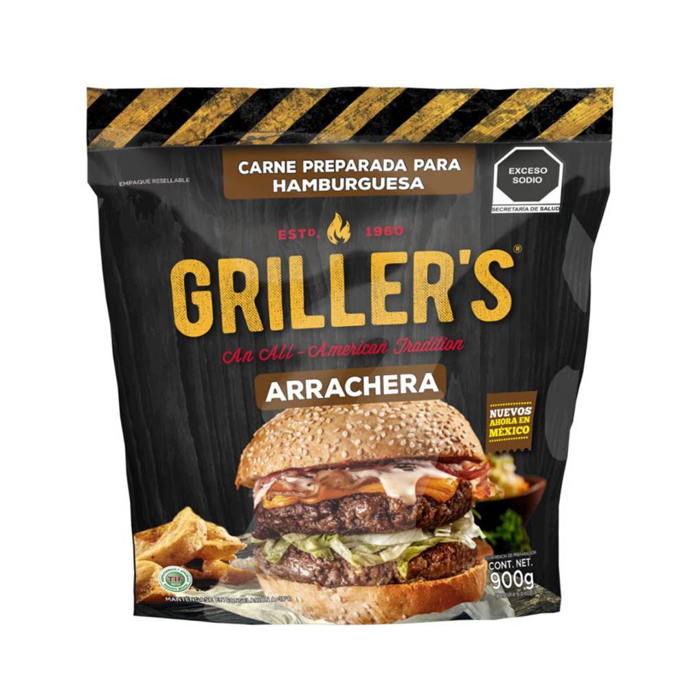 Griller's · Hamburguesa arrachera (6 un)