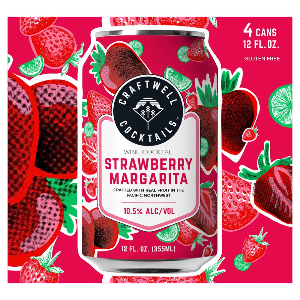 Craftwell Strawberry Margarita (4x 12oz cans)