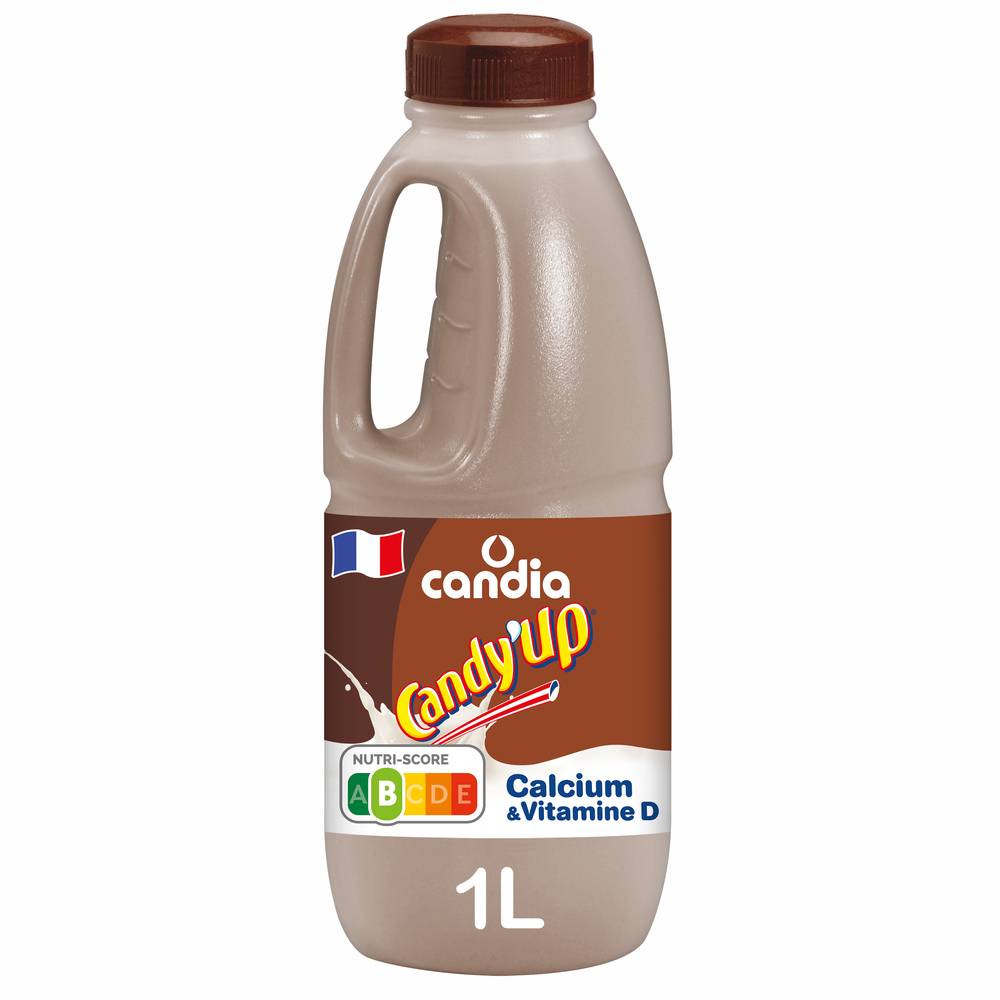 Candia - Candy'up boisson lactée goût stérilisée uht enrichie en vitamine d et calcium (1 L) (chocolat)