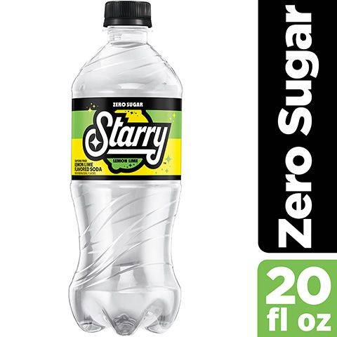 Starry Soda Zero Sugar Lemon Lime 20oz