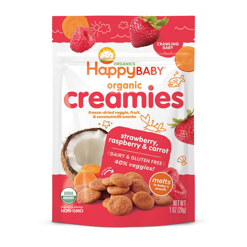 Happy Baby Crawling Baby Organic Creamies ( strawberry raspberry & carrot)