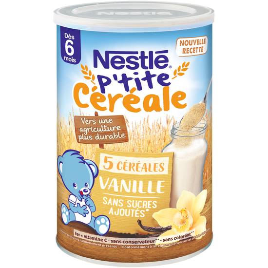 Nestlé - P'tite céréales bébé dès 6 mois (vanille)