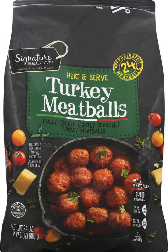 Signature Select Turkey Meatballs (24 meatballs)