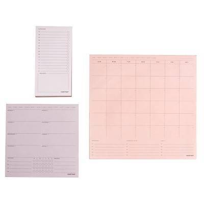 Russell+Hazel Undated Notepad Desk Planning Set Blush (3 ct)