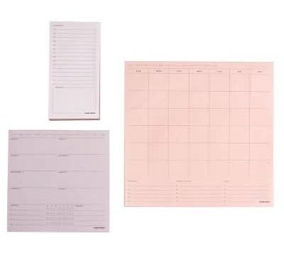 Russell+Hazel Undated Notepad Desk Planning Set Blush (3 ct)