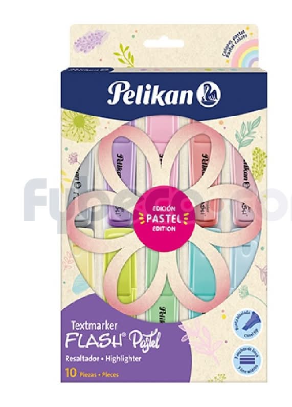 Resaltador Flash Pastel Petalos10 Col 041900465