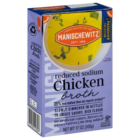 Manischewitz Reduced Sodium Chicken Broth (17 oz)