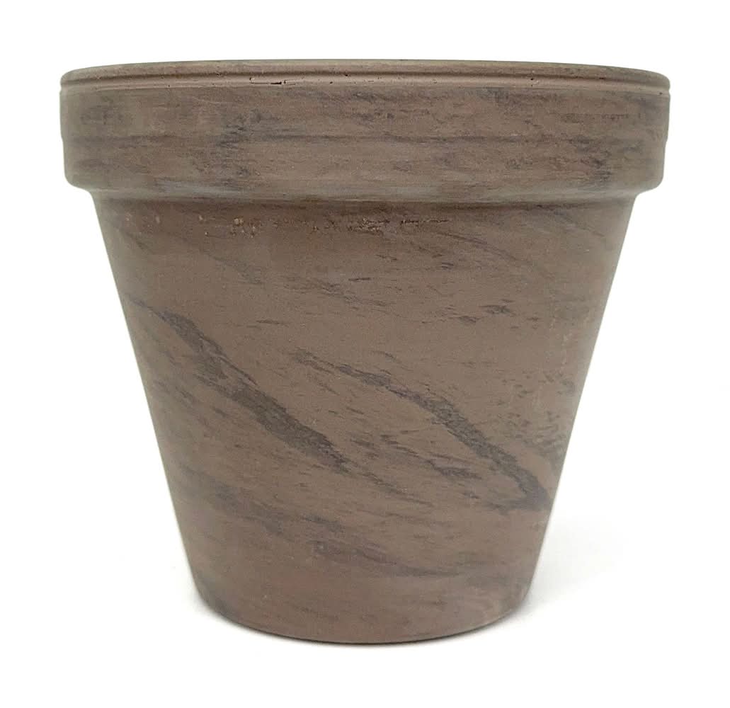 Round 5.3-in W x 5.3 L Brown Terracotta Indoor/Outdoor Planter