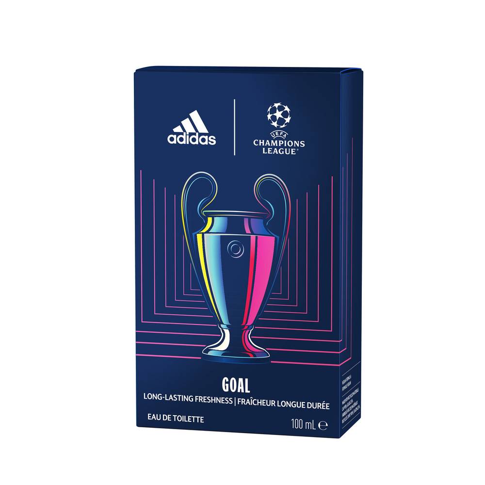 Eau de Toilette Goal Fraîcheur Longue Durée Champions League ADIDAS - le flacon de 100mL