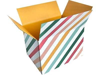 Happy Mail Shipping Box, Stripe, Multi Colour