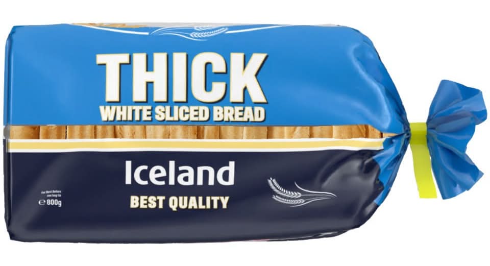 Iceland Thick White Sliced Soft Bread (800g)