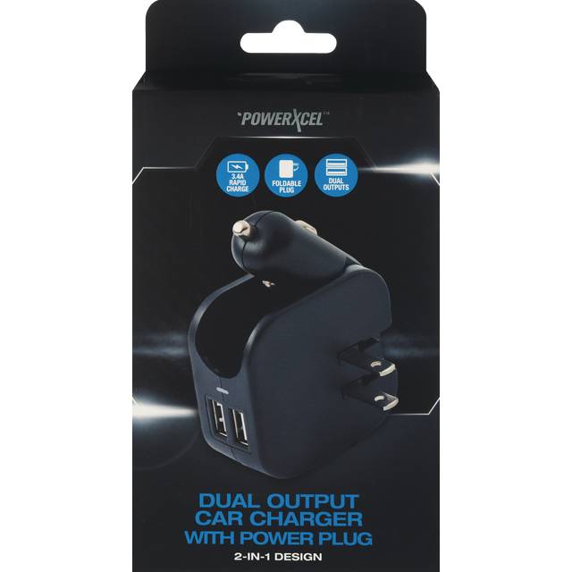 Powerxcel Dual Output Car and Wall Charger