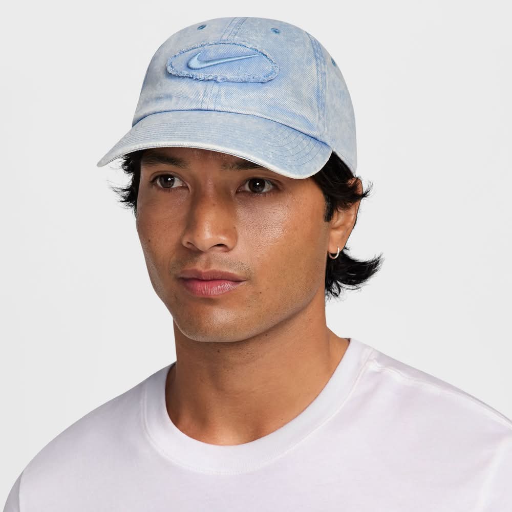 Nike Club Unstructured Denim Patch Cap (Work Blue, M/L)
