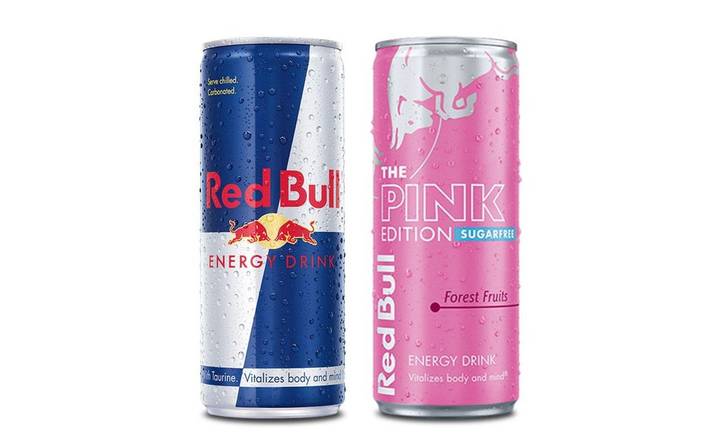 2 cans of Red Bull