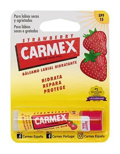 Bálsamo Labial Stick Morango SPF 15 Carmex 4.35 g