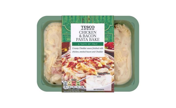 Tesco Chicken & Bacon Pasta Bake Ready Meal 400g (402914)