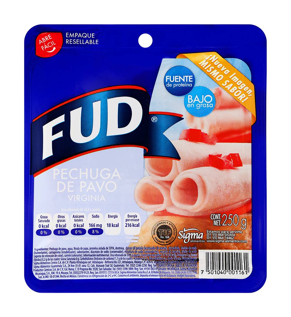 FUD · Pechuga de pavo virginia (14 un)