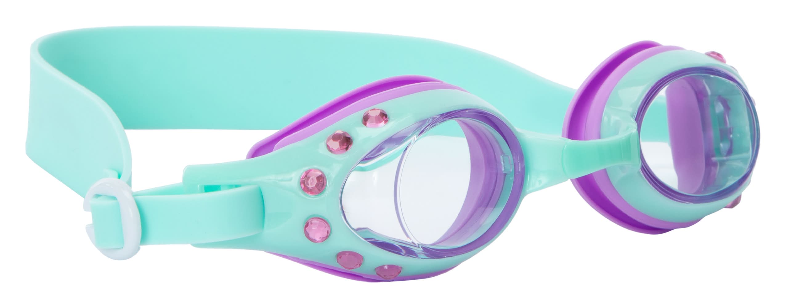 Aqua2ude™ Kid's Bicolor Rhinestone Swim Goggles