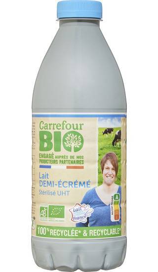 Carrefour Bio - Lait demi écrémé stérilisé uht (1 L)