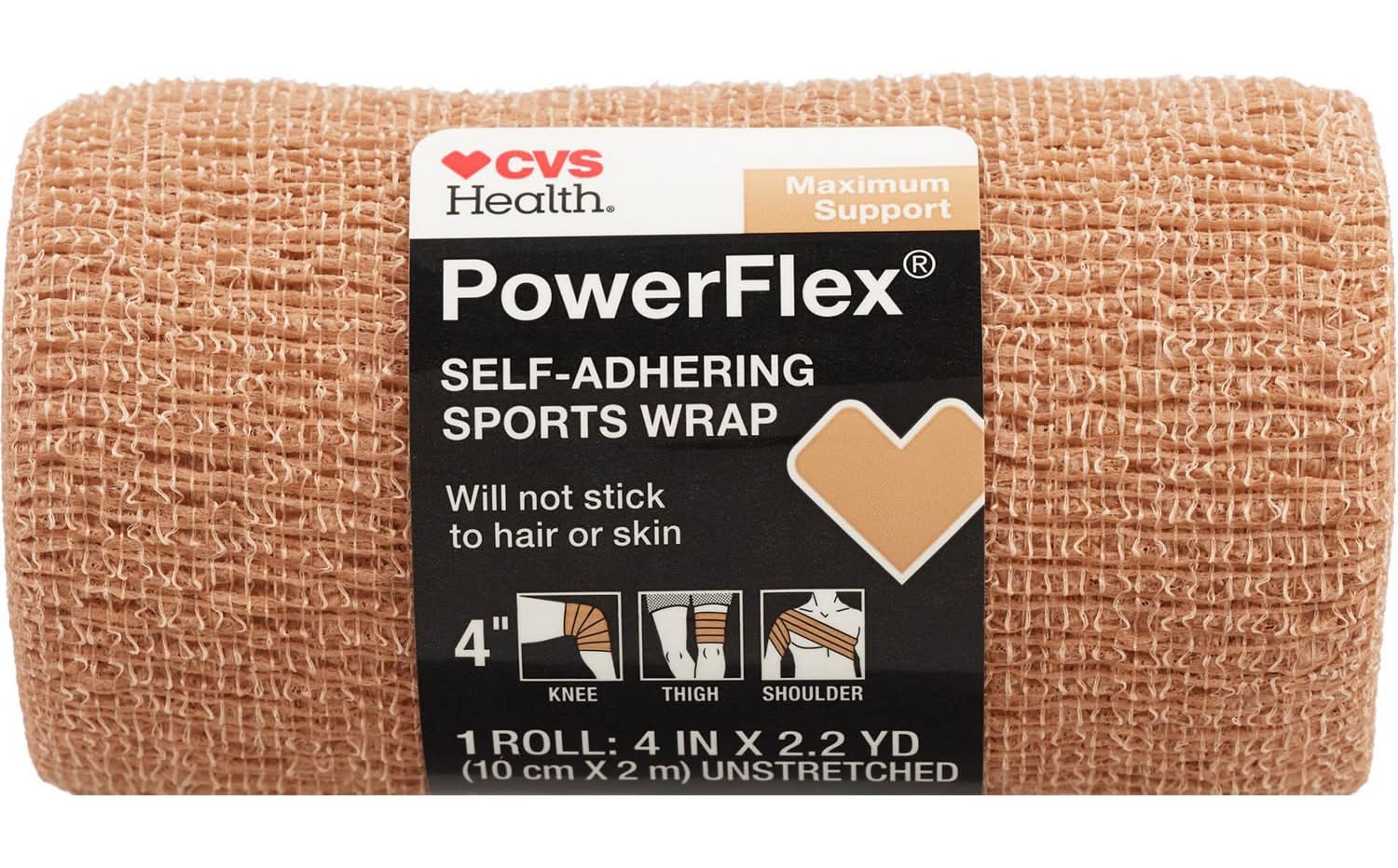 CVS Health Maximum Support Self Grip Athletic Bandage, 4x70 in