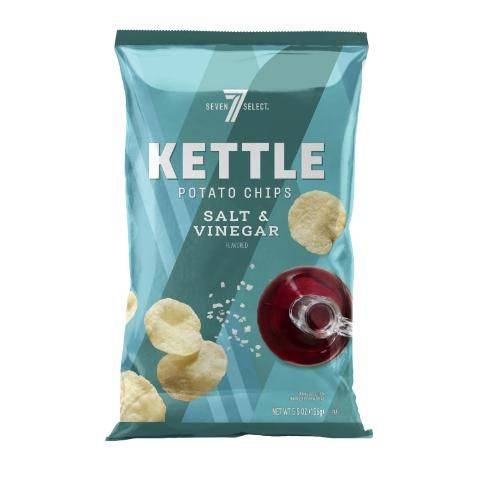 7-Select Kettle Fried Potato Chips, Salt - Vinegar (5.5 oz)