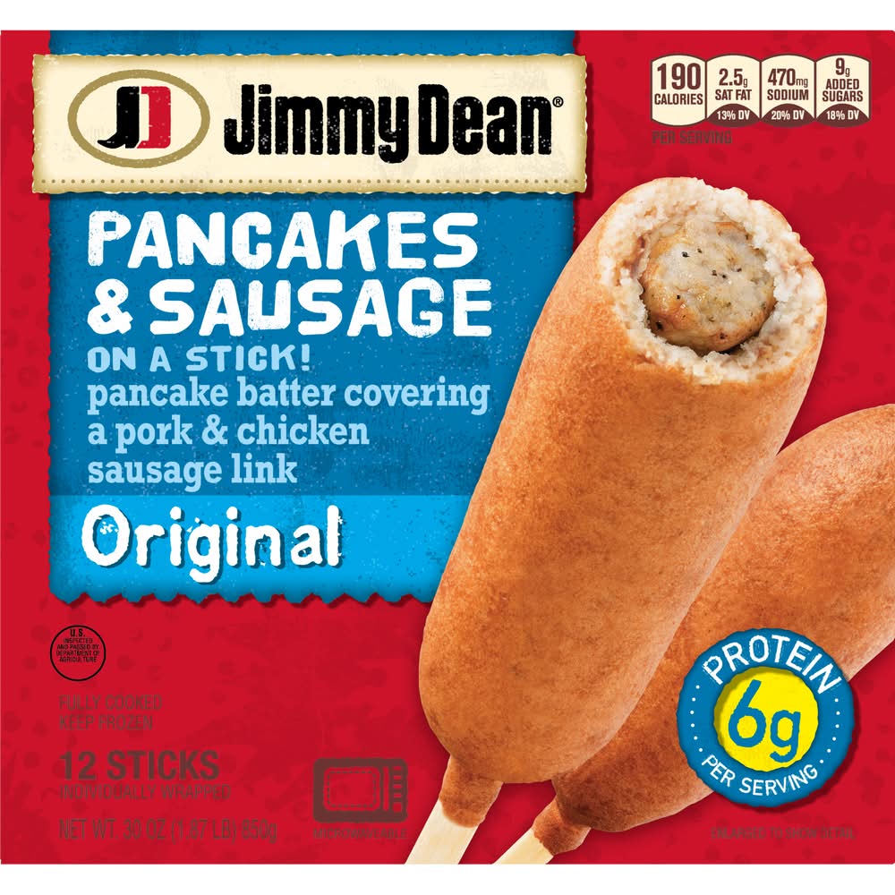 Jimmy Dean Pancakes & Sausage on a Stick, Original (30 oz, 12 ct)