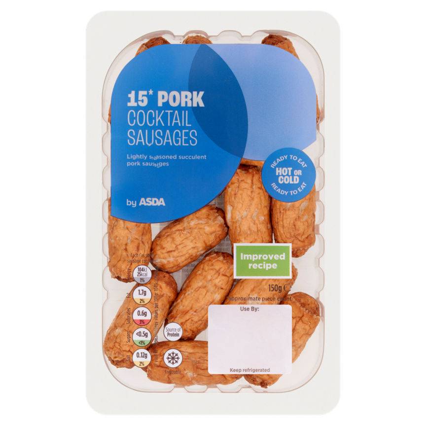 Asda 15 Pork Cocktail Sausages 150g