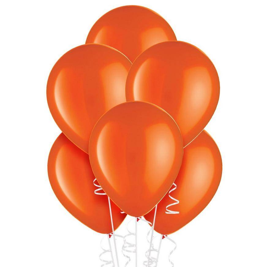 Uninflated 15ct, 12in, Orange Pearl Balloons