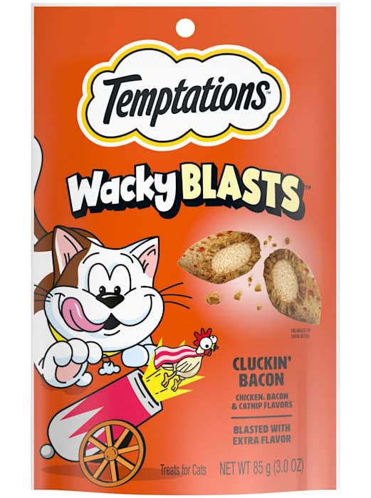 Temptations Wacky Blasts Cluckin Bacon Flavor Cat Treats, 3 oz.