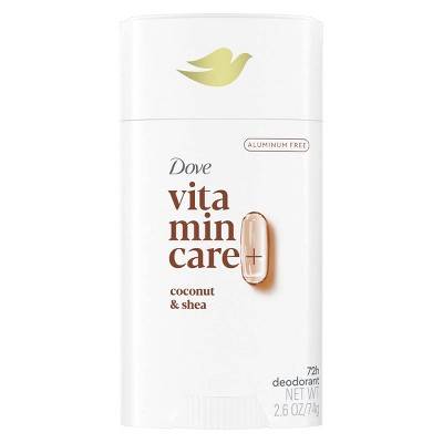 Dove Vitamincare+ Aluminum Free Deodorant, Coconut-Shea (2.6 oz)