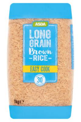 Asda - ASDA Easy Cook Long Grain Brown Rice (1kg) - Delivery in Under ...