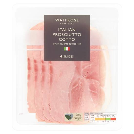 Waitrose Italian Prosciutto Cotto Slices (4ct)