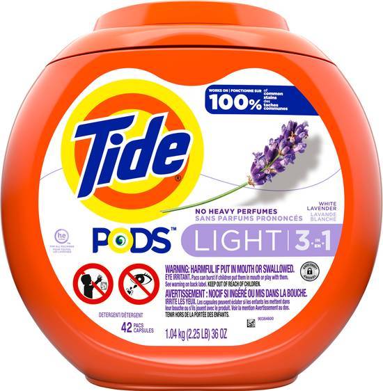 Tide Pods Light Laundry Detergent (white lavender) (42 ct)