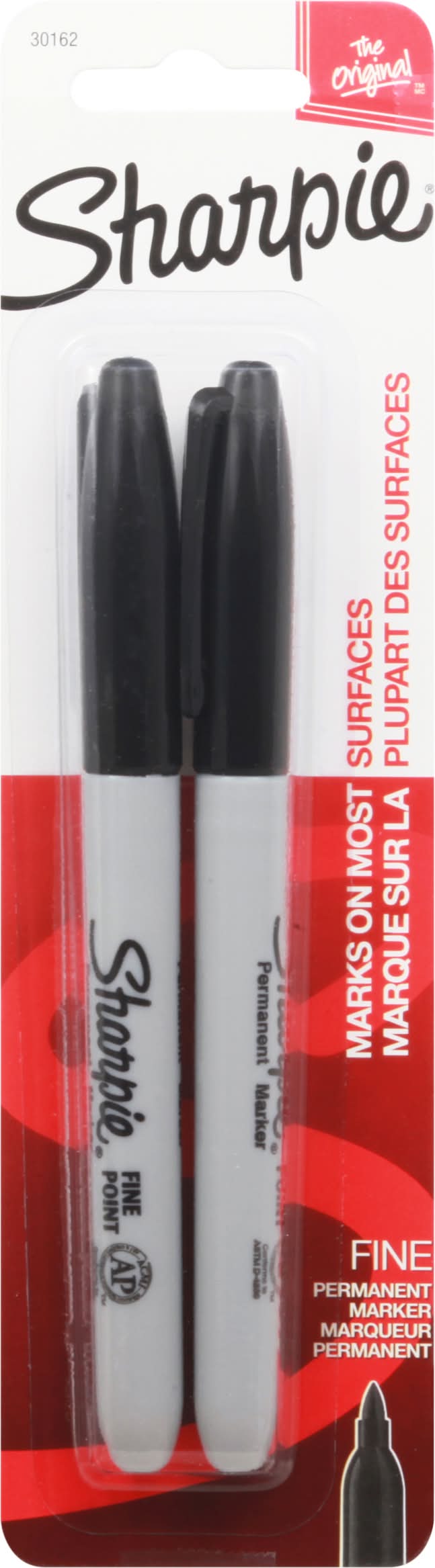 Sharpie Fine Permanent Marker, Black (2 ct)