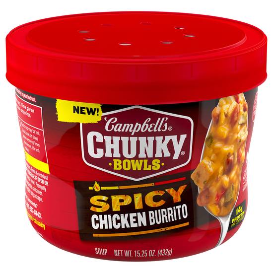 Campbell's Chunky Soup Bowl (spicy chicken-burrito)