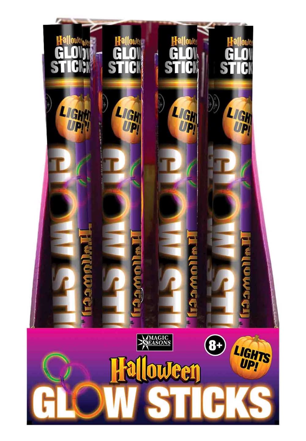 Magic Seasons Halloween Glow Sticks Assorted 8 Pc